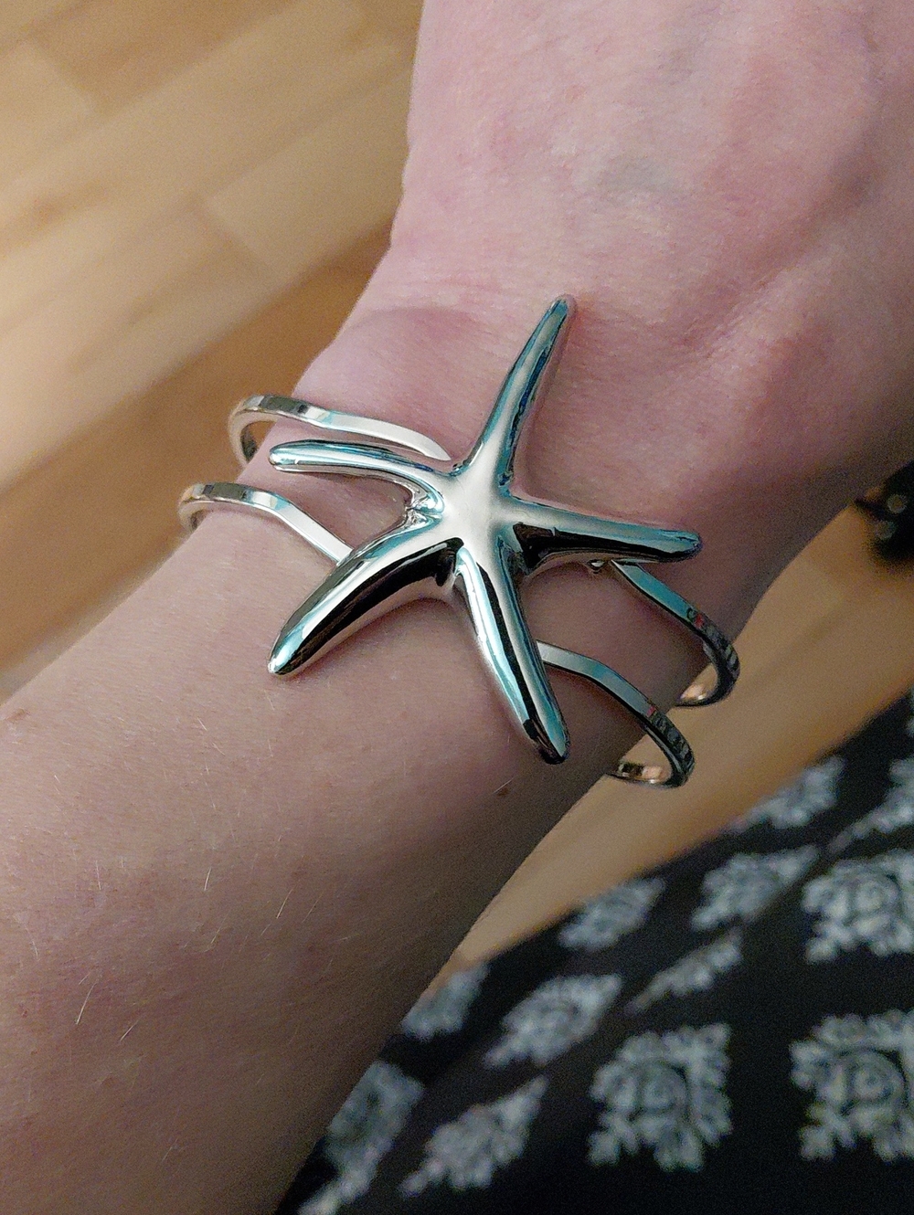 Silver Starfish Cuff Bracelet- NEW